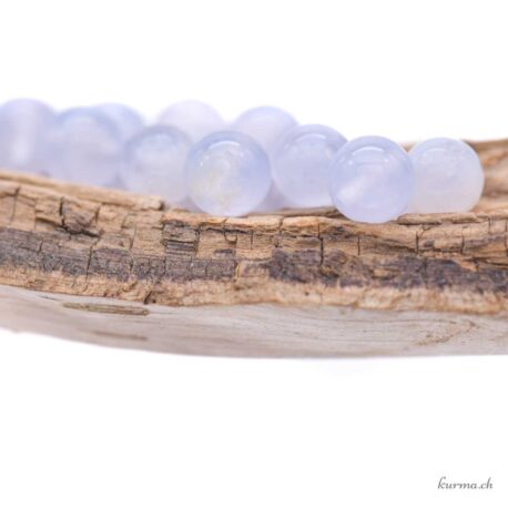 Calcédoine bleue - Perles 6-6.5mm