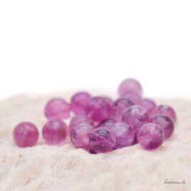 Fluorite violette - Perles 5.5-6mm