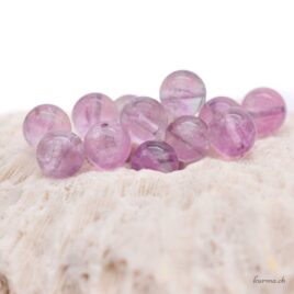 Fluorite violette - Perles 8-8.5mm