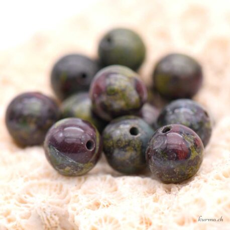 Jaspe sang de dragon - Perles 8-8.5mm