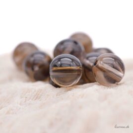 Quartz fumé - Perles 8mm - Qualité A