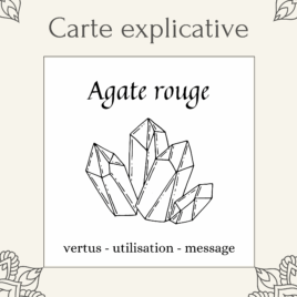 Carte lithothérapie Agate rouge