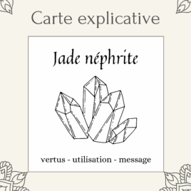 Nephrite Jade Lithotherapy Card