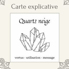 Carte lithothérapie Quartz neige