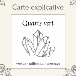 Carte lithothérapie Quartz vert