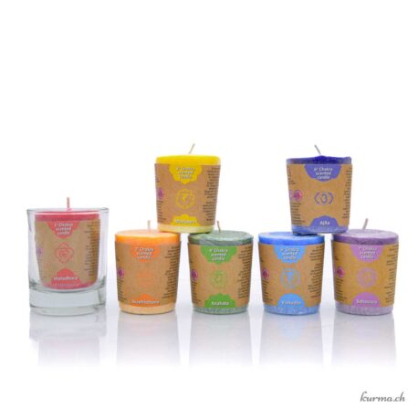 Assortiment Bougie votive - 7 chakra