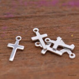 Cross charm - 11.5x6.2mm - 925 silver