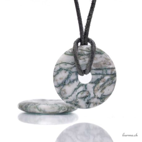 Tree agate - Donut pendant - 3cm