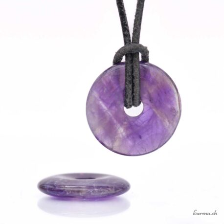 Amethyst - Donut Pendant - 2.5cm