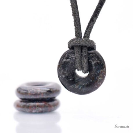 Anthophyllite - Donut Pendant - 1.5cm