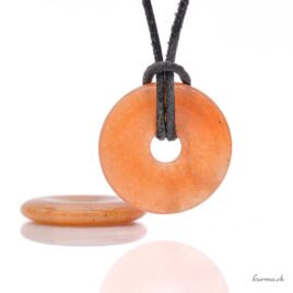 Aventurine orange - Pendentif Donut - 3cm