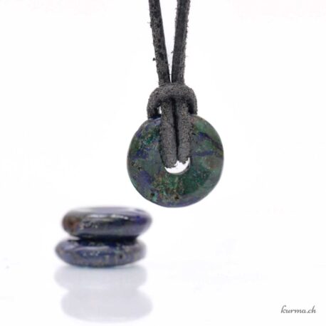 Azurite-Malachite - Donut Pendant - 1.5cm