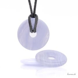 Calcédoine - Pendentif Donut - 2.8cm