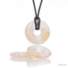 Citrine - Pendentif Donut - 3cm