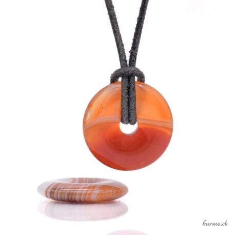 Carnelian - Donut Pendant - 2.5cm
