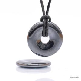 Hématite - Pendentif Donut - 3cm