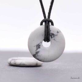 Magnésite - Pendentif Donut - 2.5cm