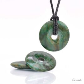 Buddstone - Prasem - Pendentif Donut - 3cm