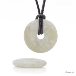 Jade verte - Pendentif Donut - 3cm
