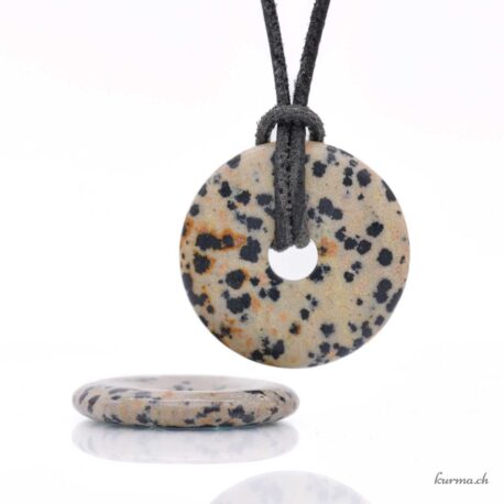 Dalmatian jasper - Donut pendant - 3cm