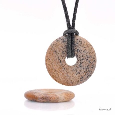 Landscape Jasper - Donut Pendant - 3cm