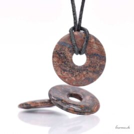 Jaspe peau de léopard - Pendentif Donut - 3cm
