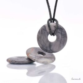 Jaspe Picasso - Pendentif Donut - 3cm