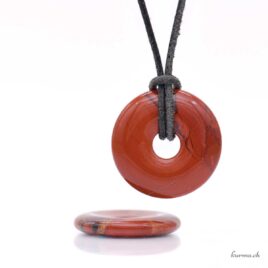 Jaspe rouge - Pendentif Donut - 3cm