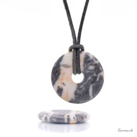 Jaspe zèbre - Pendentif Donut - 3cm