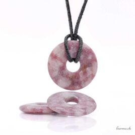 Lépidolite - Pendentif Donut - 3cm
