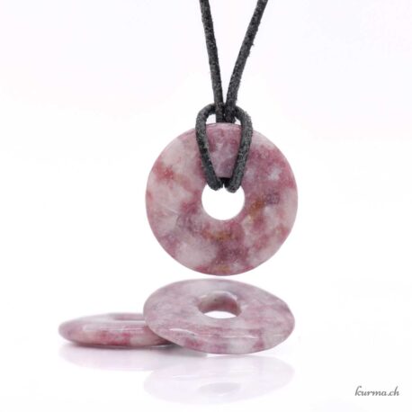 Lépidolite - Pendentif Donut - 3cm
