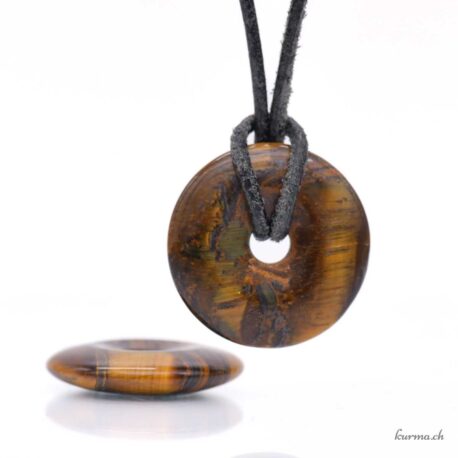 Oeil de tigre - Pendentif Donut - 2.5cm