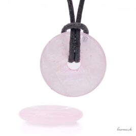 Rosenquarz – Donut-Anhänger – 2,5 cm
