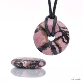 Rhodonit – Donut-Anhänger – 2,5 cm