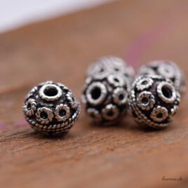 Perle Ronde - 9x10mm - Argent 925