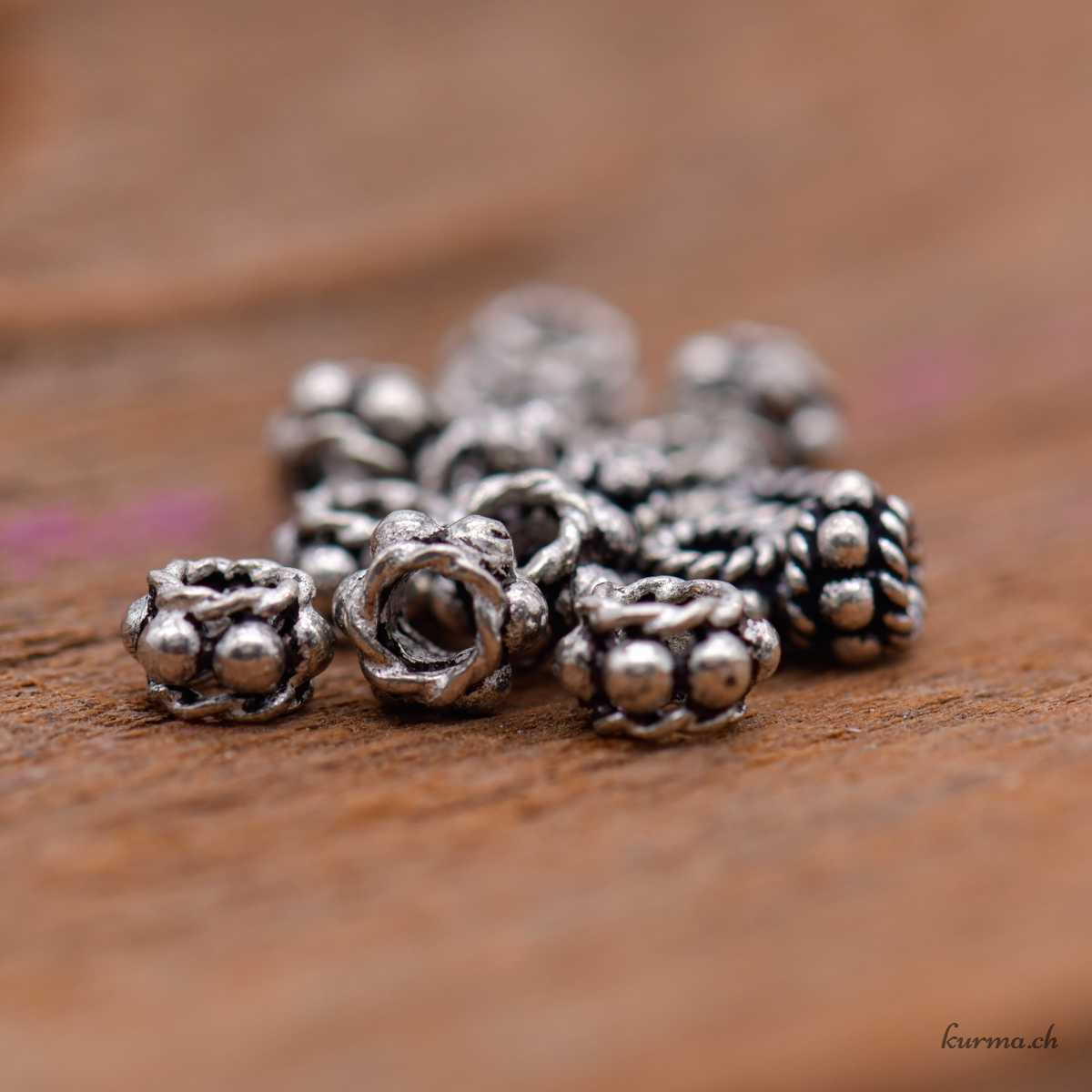 Perles rondelles intercalaires - 4x6mm - Argent 925 Perles rondelles intercalaires - 4x6mm - Argent 925