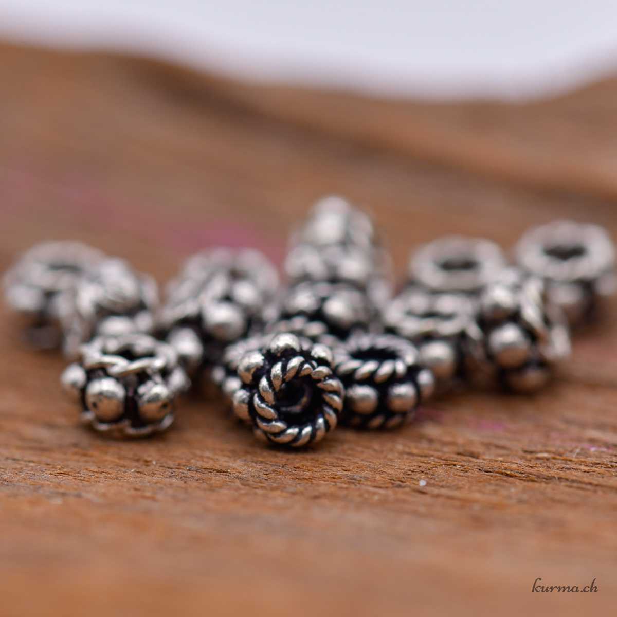 Perles rondelles intercalaires - 4x6mm - Argent 925 Perles rondelles intercalaires - 4x6mm - Argent 925