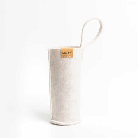 Filztasche für Trinkflasche – Carry – Beige 0,7 l