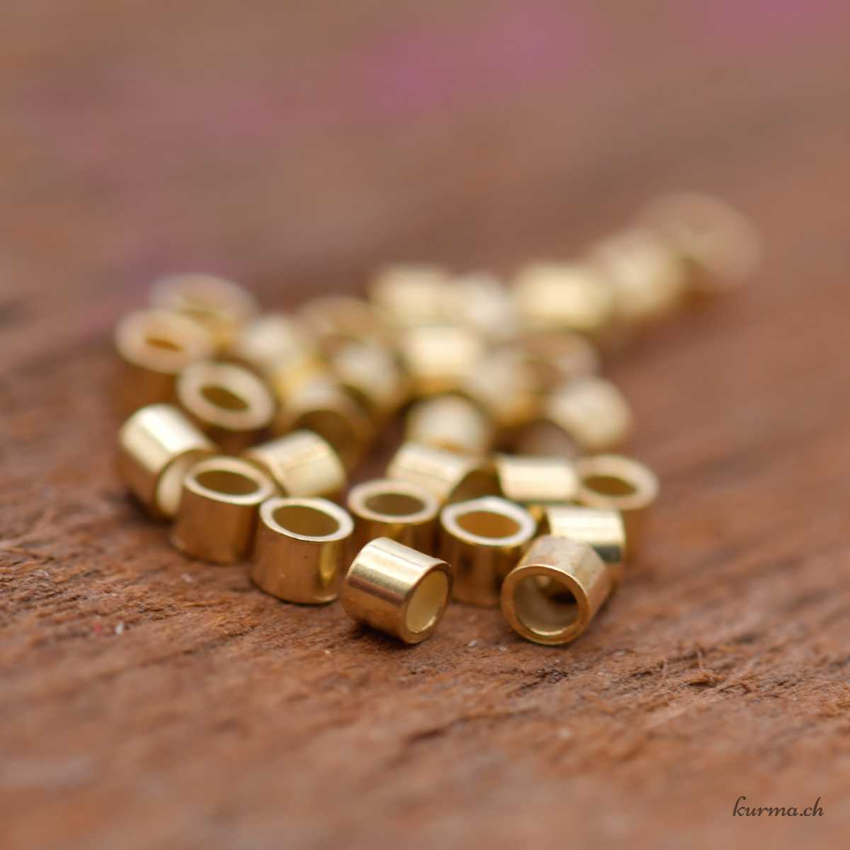 Tubes à écraser - 1.6x2mm - Argent 925 Doré Tubes à écraser - 1.6x2mm - Argent 925 Doré