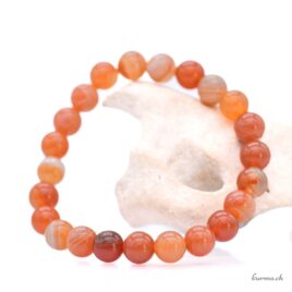 Bracelet Cornaline - Agate abricot du Botswana 8-8.5mm