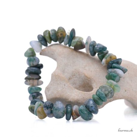 Bracelet Agate mousse éclats 8-12mm