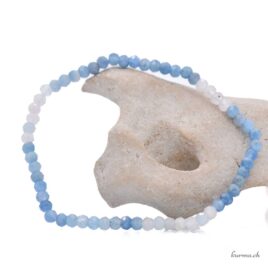 Bracciale con acquamarina  rondelle 4 mm - Sfaccettato