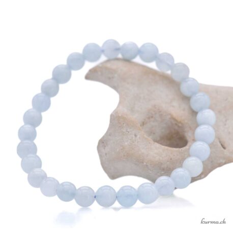 Bracelet Aigue-marine 6-6.5mm
