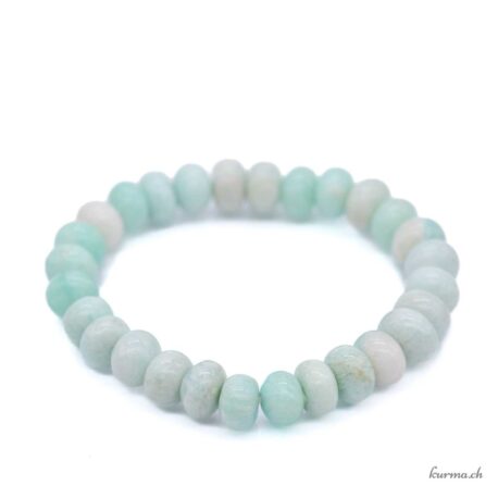 Bracelet Amazonite rondelles 10mm