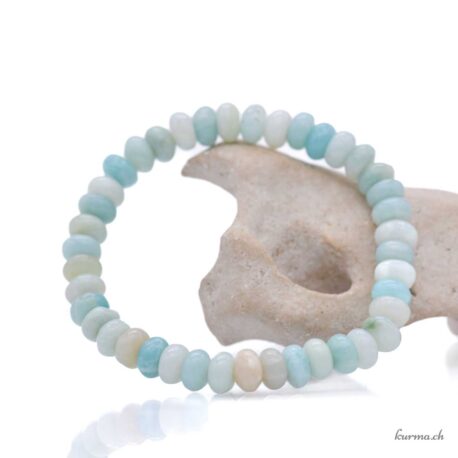 Bracelet Amazonite rondelles 8mm