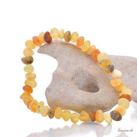Bracelet Ambre nuggets Mat 6-7mm