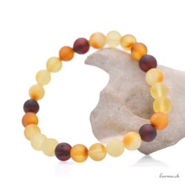 Armband aus mattem Bernstein, 7–7,5 mm