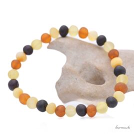 Armband aus mattem Bernstein, 6,5–7,5 mm