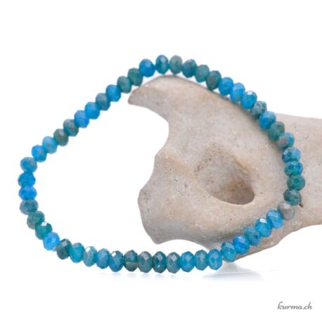 Bracelet Apatite bleue rondelles 5-5.5mm - Facettes