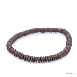 Bracelet Bronzite mate rondelles 6mm